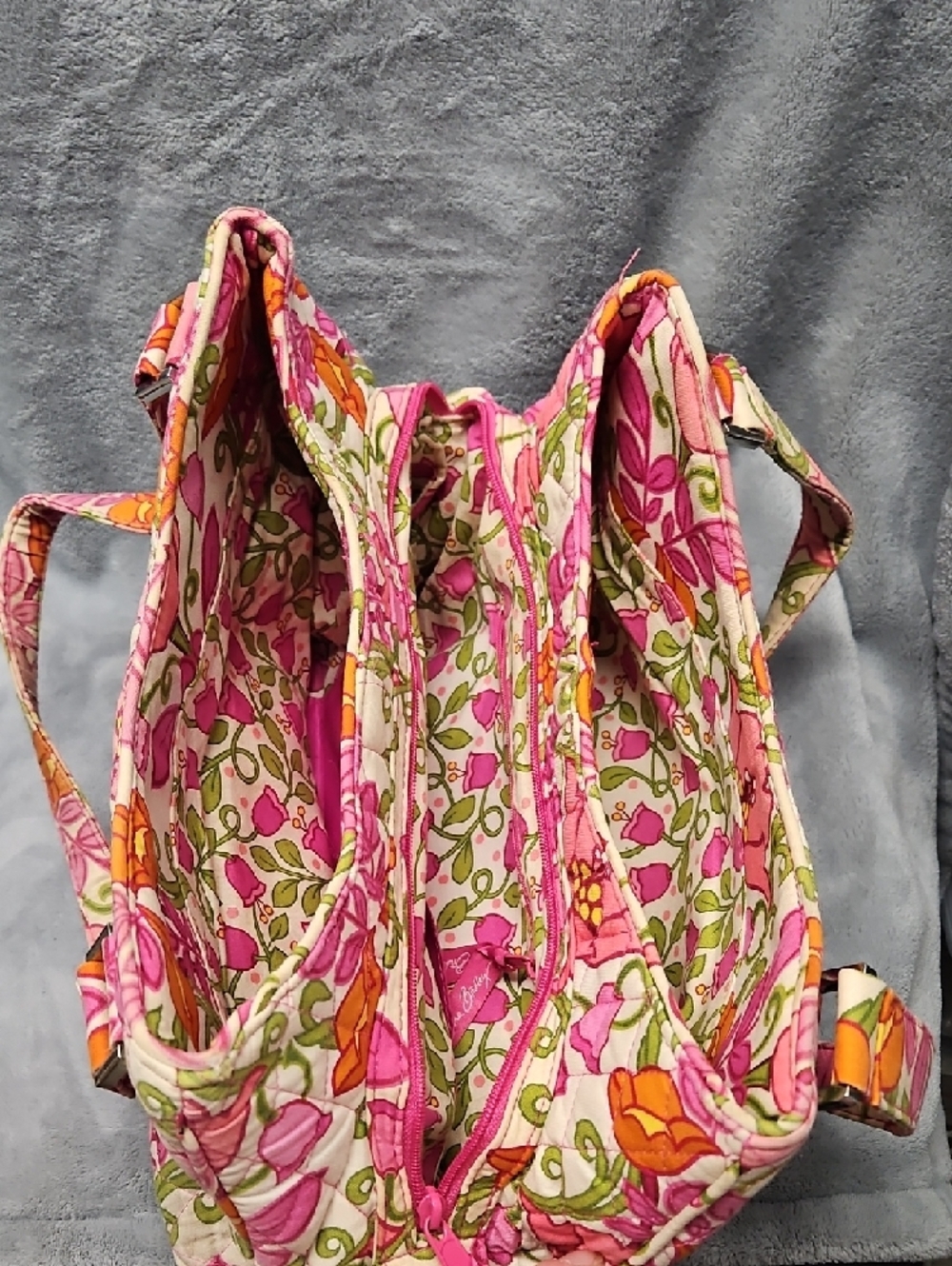 Vera Bradley Pink Floral Quilted Shoulder Bag - Picture 4 of 4